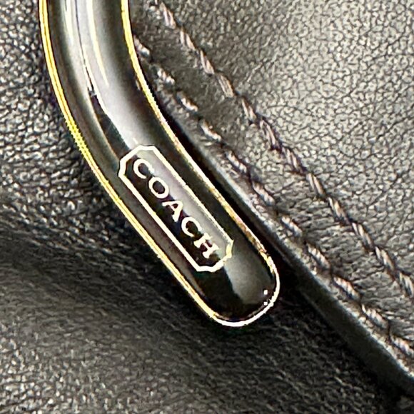 Coach Black Leather Hobo Shoulder Bag Purse Classic Style - Picture 4 of 15